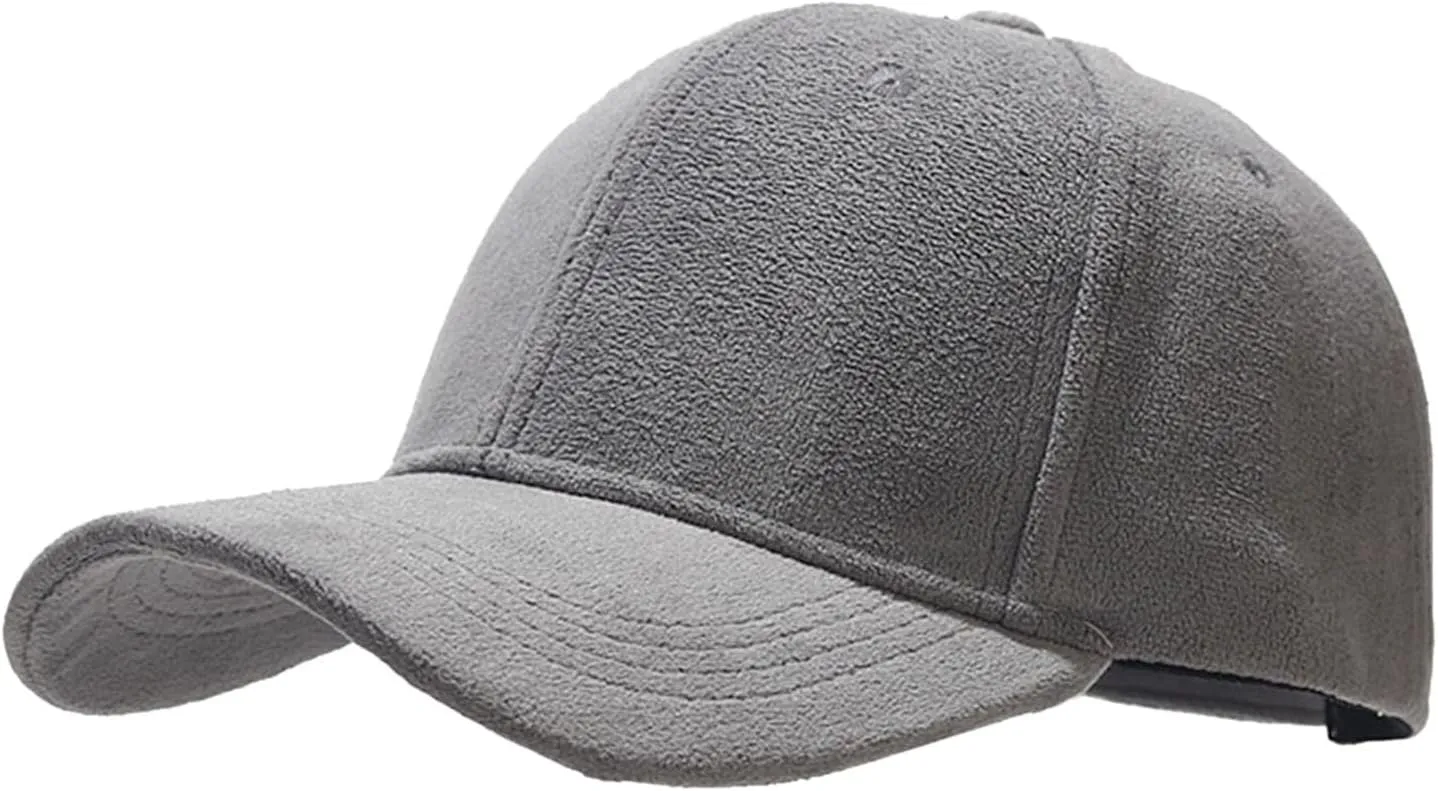 Suede Baseball Caps for Women Classic Adjustable Plain Running Dad Hats Stylish Unconstructed Low Profile Trucker Hat