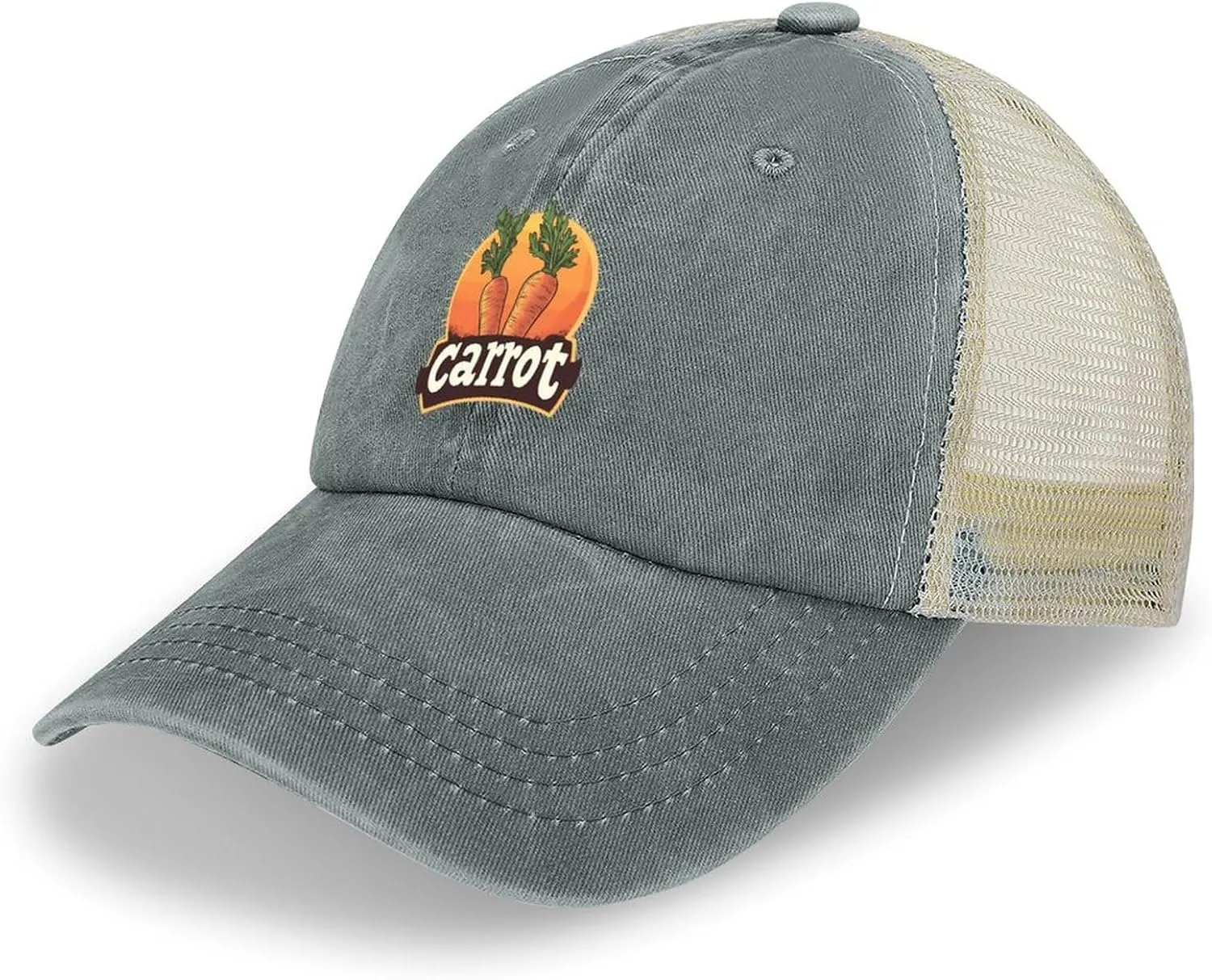 Sunset Vintage Carrot Casual Hat Vintage Baseball Cap Adjustable Hollow Denim Hats Washed Golf Caps for Men Women