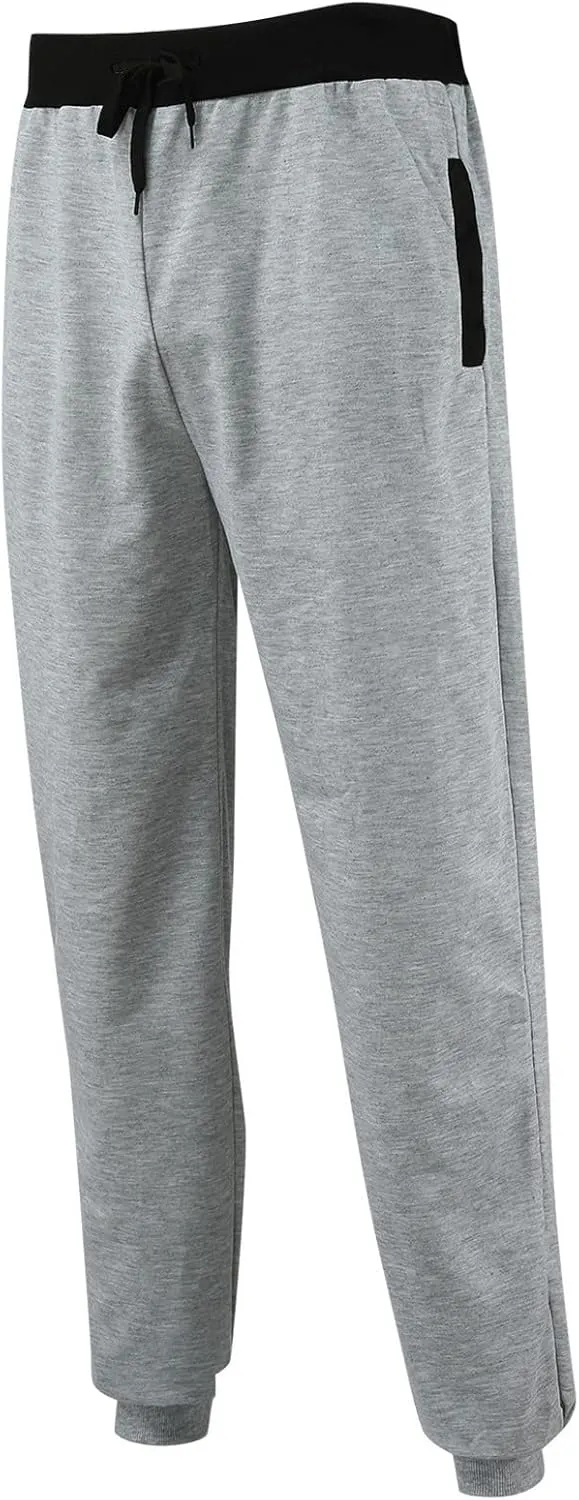 Sweatpants for Men, Cotton Joggers for Men Casual Slim Fit Big and Tall Drawstring Sweatpants Athletic Gym Pants