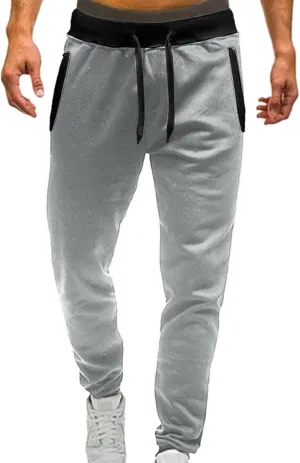 Sweatpants for Men, Cotton Joggers for Men Casual Slim Fit Big and Tall Drawstring Sweatpants Athletic Gym Pants