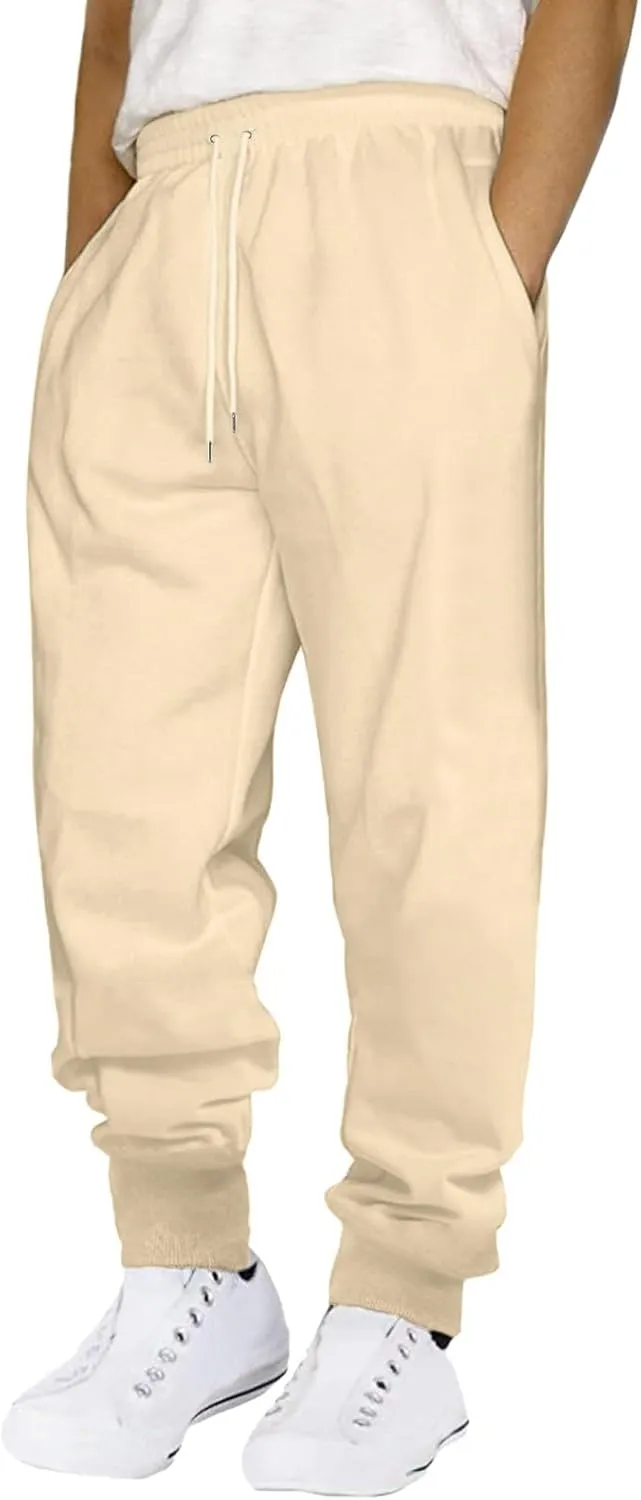 Sweatpants for Men, Mens Active Athletic Workout Jogging Sweatpants for Men with Pocket and Drawstring Cargo Pants