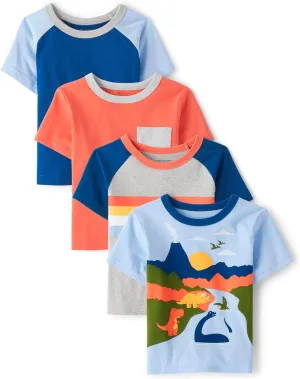 The Children's Place Baby Toddler Boys' Short Sleeve Crew Neck Tees