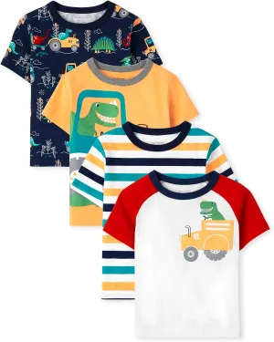 The Children's Place Baby Toddler Boys' Short Sleeve Crew Neck Tees