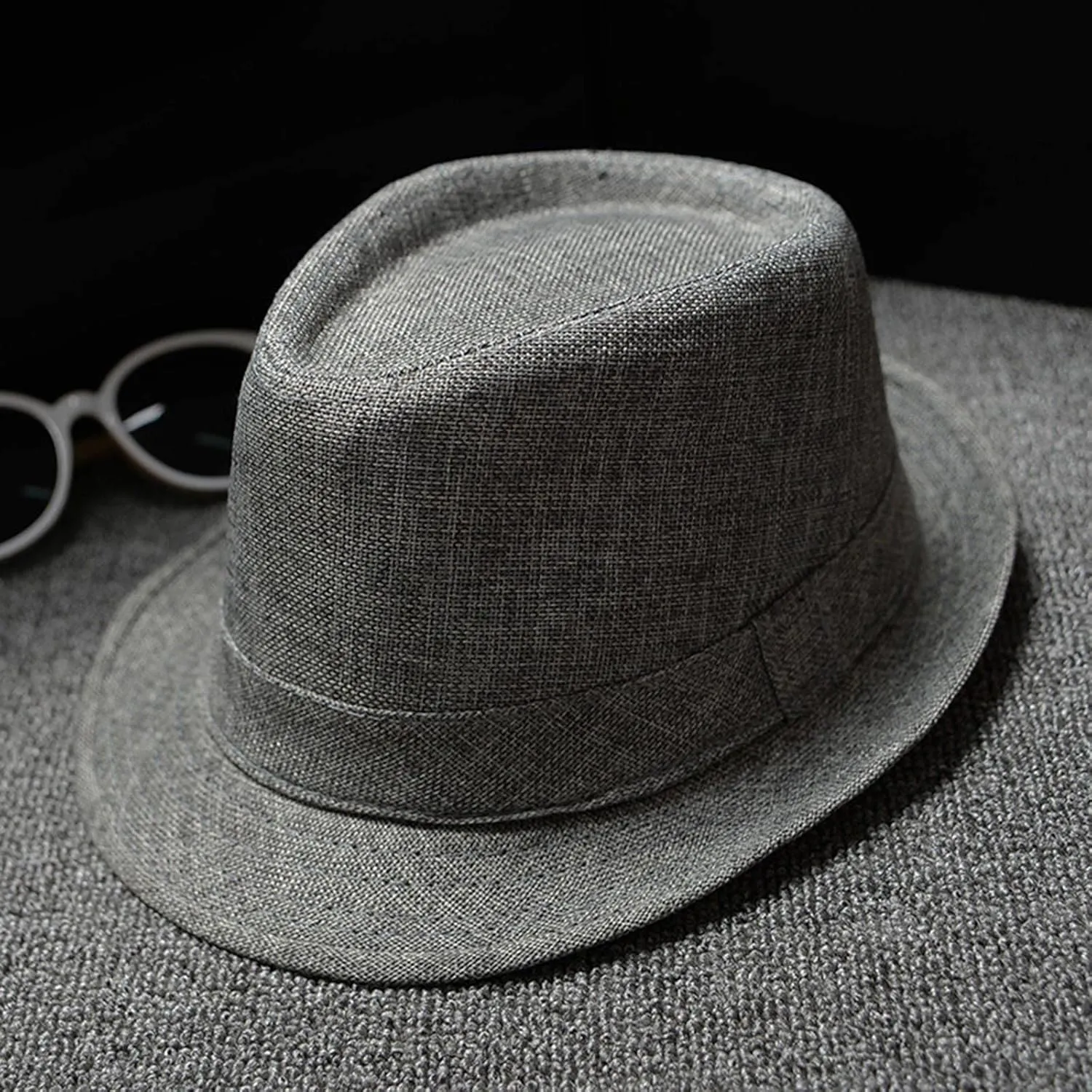 Unisex Short Brim Fedora Hats for Men Women Summer Classic Straw Fedora Sun Cap Fashion Panama Hats 2025