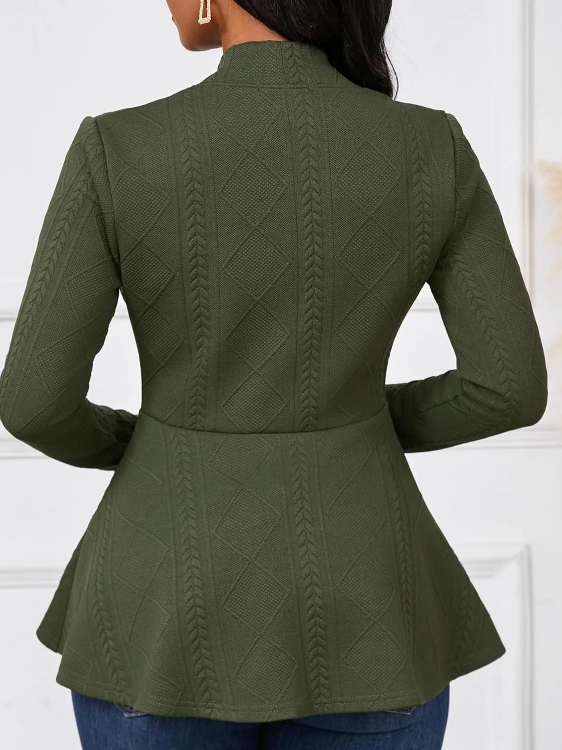 Women Casual Blazers Button Knit Lightweight Business Cardigan Jackets Blazer for Work