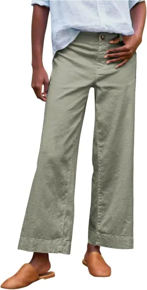 Women Causal Pants Wide Leg high Waist Trousers Daily Solid Color Pocket Straight Leggings Pants Casual Jeans
