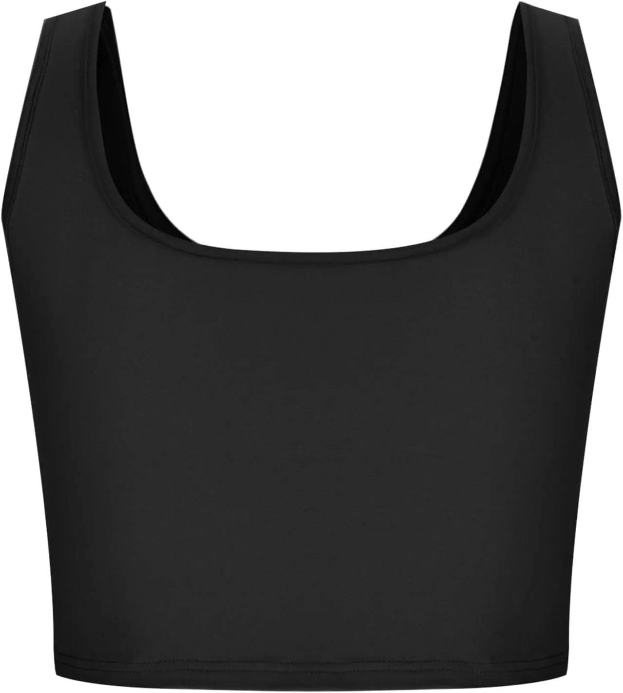 Women Square Neck Crop Tank Tops Basic Slim Fit Shirts Sleeveless Wide Strappy Workout Yoga Y2K Going Out Outfits