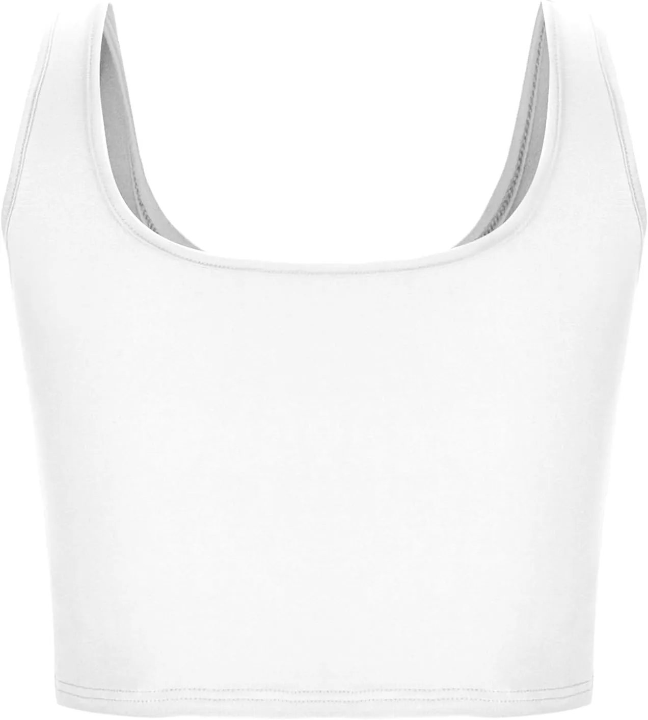 Women Square Neck Crop Tank Tops Basic Slim Fit Shirts Sleeveless Wide Strappy Workout Yoga Y2K Going Out Outfits