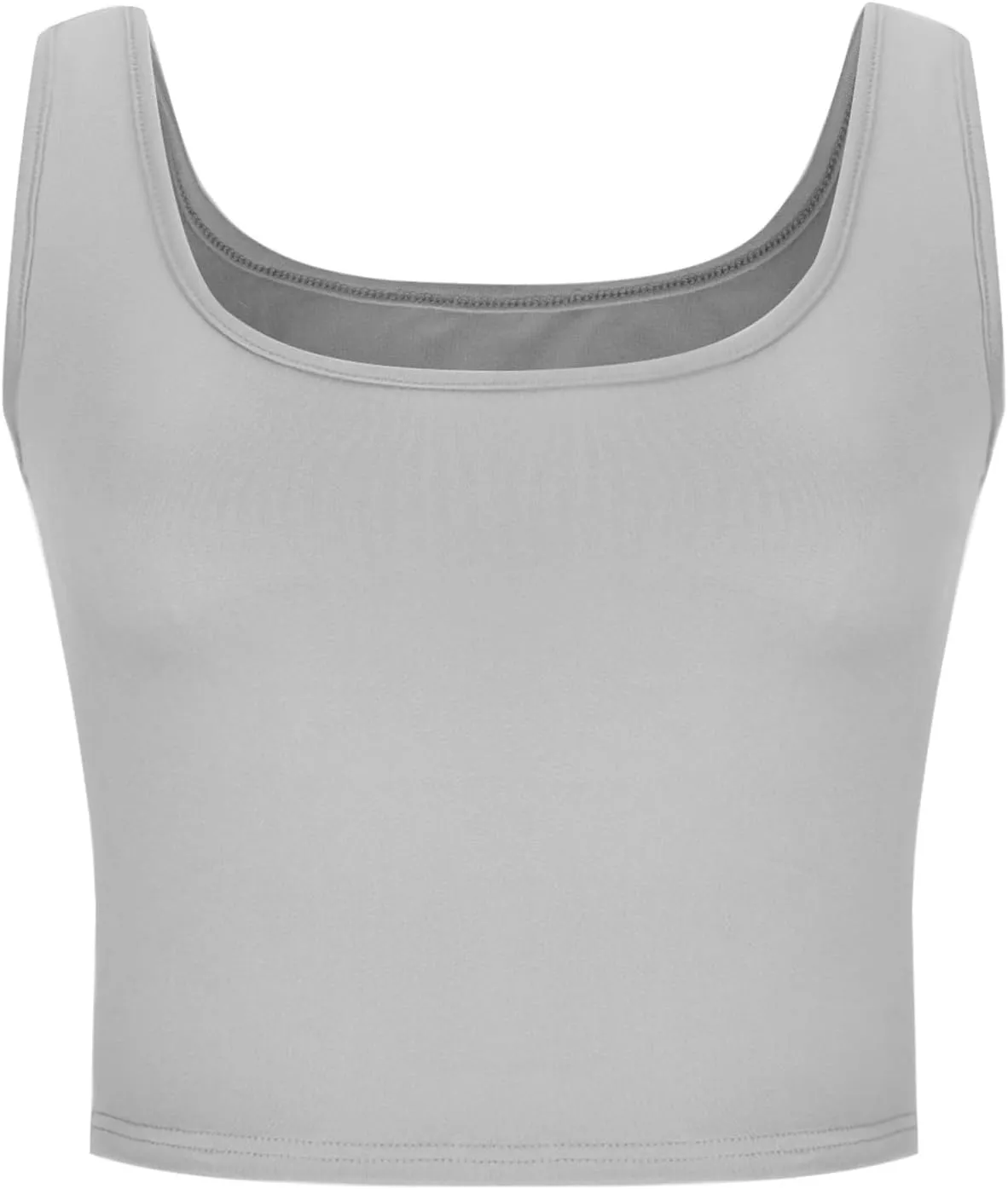 Women Square Neck Crop Tank Tops Basic Slim Fit Shirts Sleeveless Wide Strappy Workout Yoga Y2K Going Out Outfits
