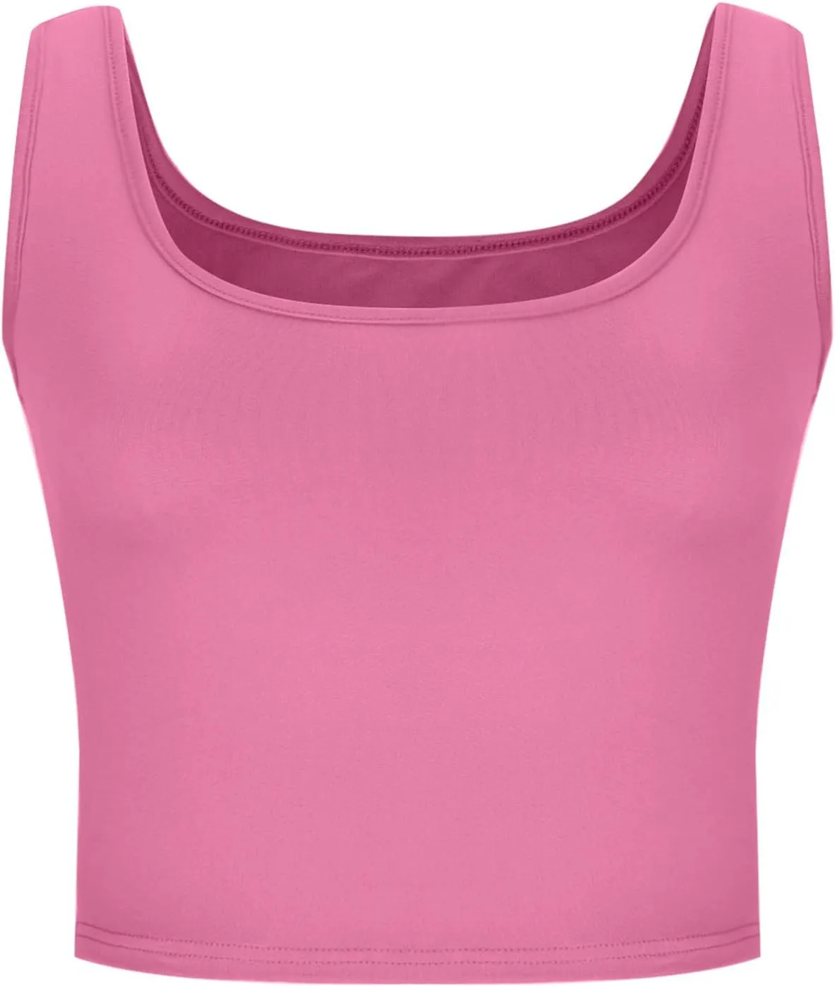 Women Square Neck Crop Tank Tops Basic Slim Fit Shirts Sleeveless Wide Strappy Workout Yoga Y2K Going Out Outfits
