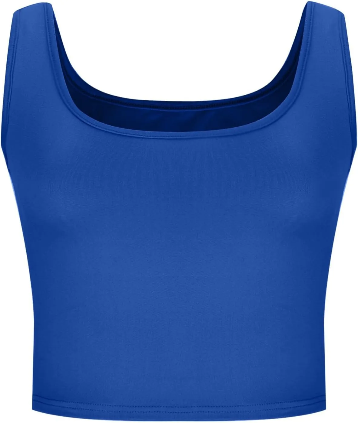 Women Square Neck Crop Tank Tops Basic Slim Fit Shirts Sleeveless Wide Strappy Workout Yoga Y2K Going Out Outfits