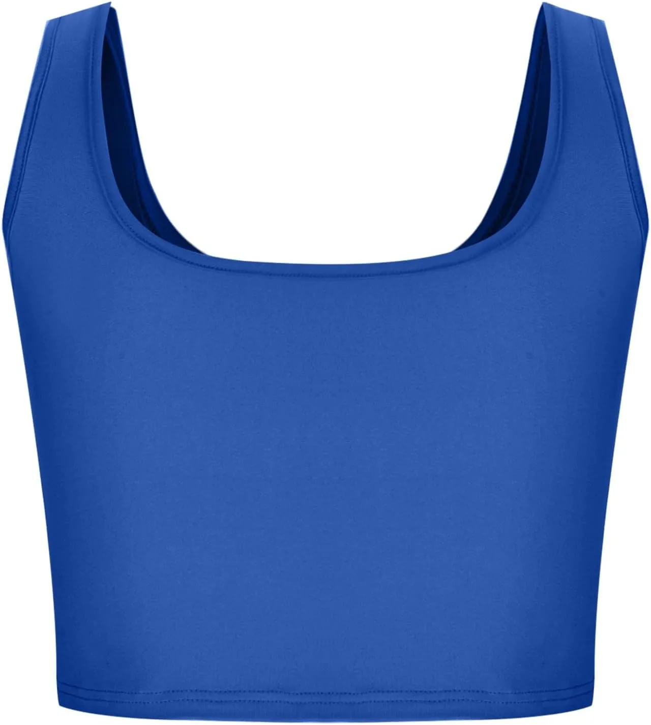 Women Square Neck Crop Tank Tops Basic Slim Fit Shirts Sleeveless Wide Strappy Workout Yoga Y2K Going Out Outfits