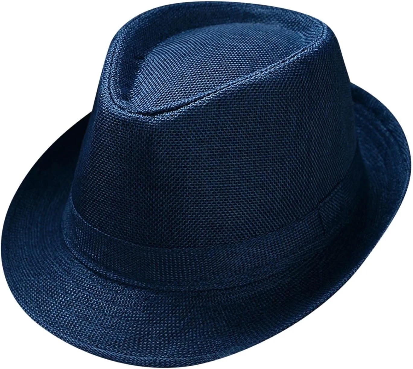 Womens and Mens Classic Manhattan Hats Summer Trilby Fedora Short Brim Panama Jazz Hats Beach Sun Protection Hats fot Unisex