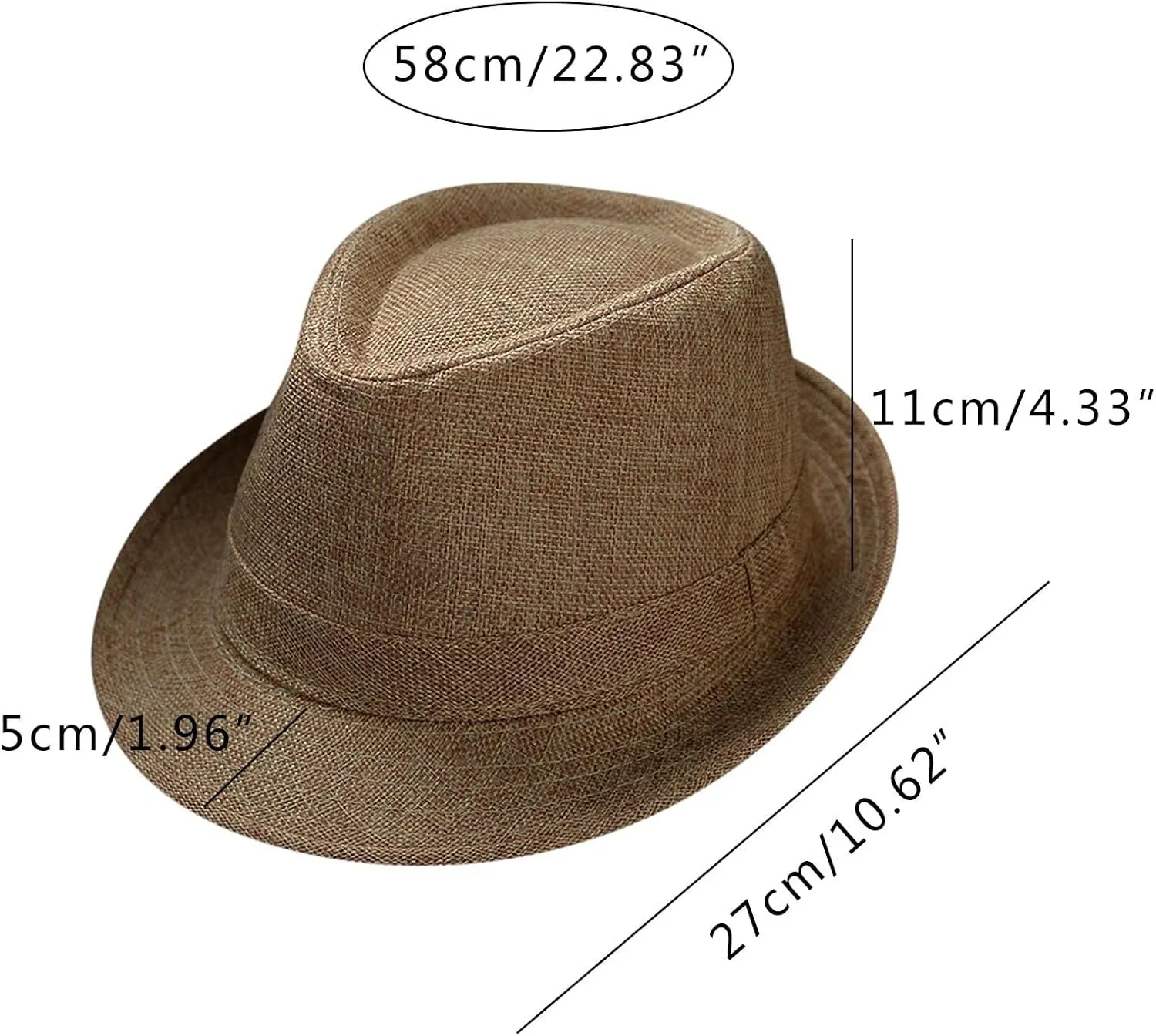 Womens and Mens Classic Manhattan Hats Summer Trilby Fedora Short Brim Panama Jazz Hats Beach Sun Protection Hats fot Unisex