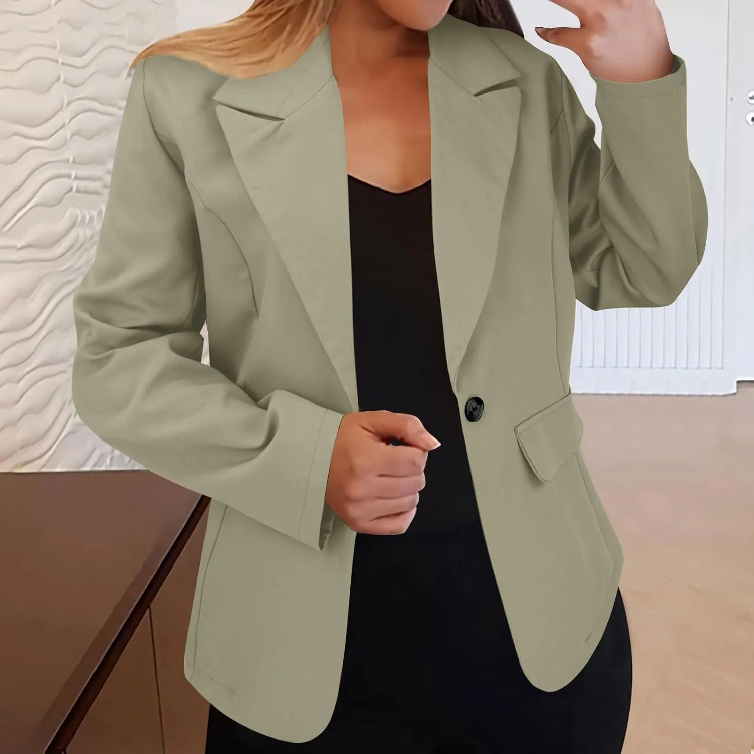 Women's Casual Blazers Business Jackets Long Sleeve Cardigan Work Suit Spring Graduation Outfits 2025