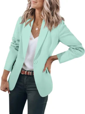 Womens Casual Blazers Open Front Long Sleeve Notch Lapel Blazers Work Blazer Jackets Business Outfits