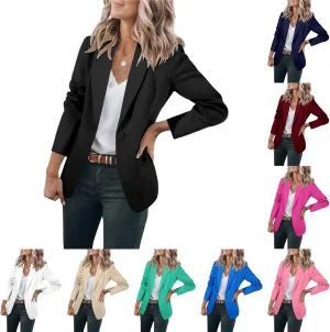 Womens Casual Blazers Open Front Long Sleeve Notch Lapel Blazers Work Blazer Jackets Business Outfits