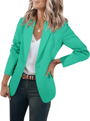Womens Casual Blazers Open Front Long Sleeve Notch Lapel Blazers Work Blazer Jackets Business Outfits