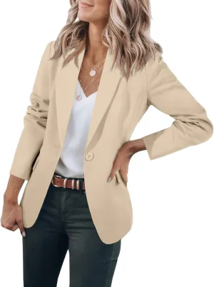 Womens Casual Blazers Open Front Long Sleeve Notch Lapel Blazers Work Blazer Jackets Business Outfits