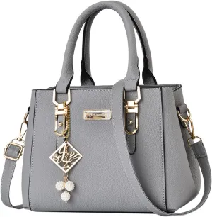 Womens Handbags PU Leather Zipper Tote Bag Purse Roomy Trendy Top Handle Satchel Messenger Shoulder Bags