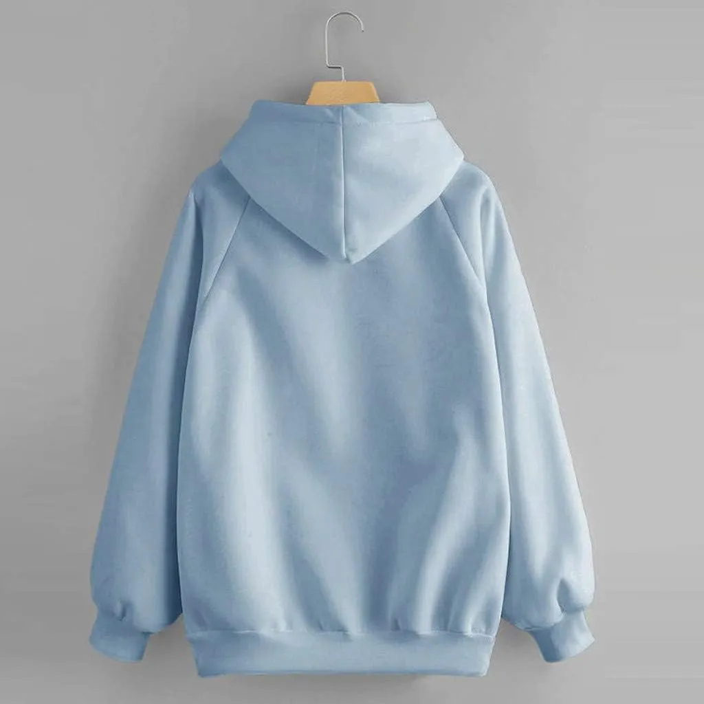 Womens Hoodies, Hoodies for Women Pullover Basic Solid Long Sleeve Crewneck Sweatshirts Teen Girls Oversized Hooded Y2k Top