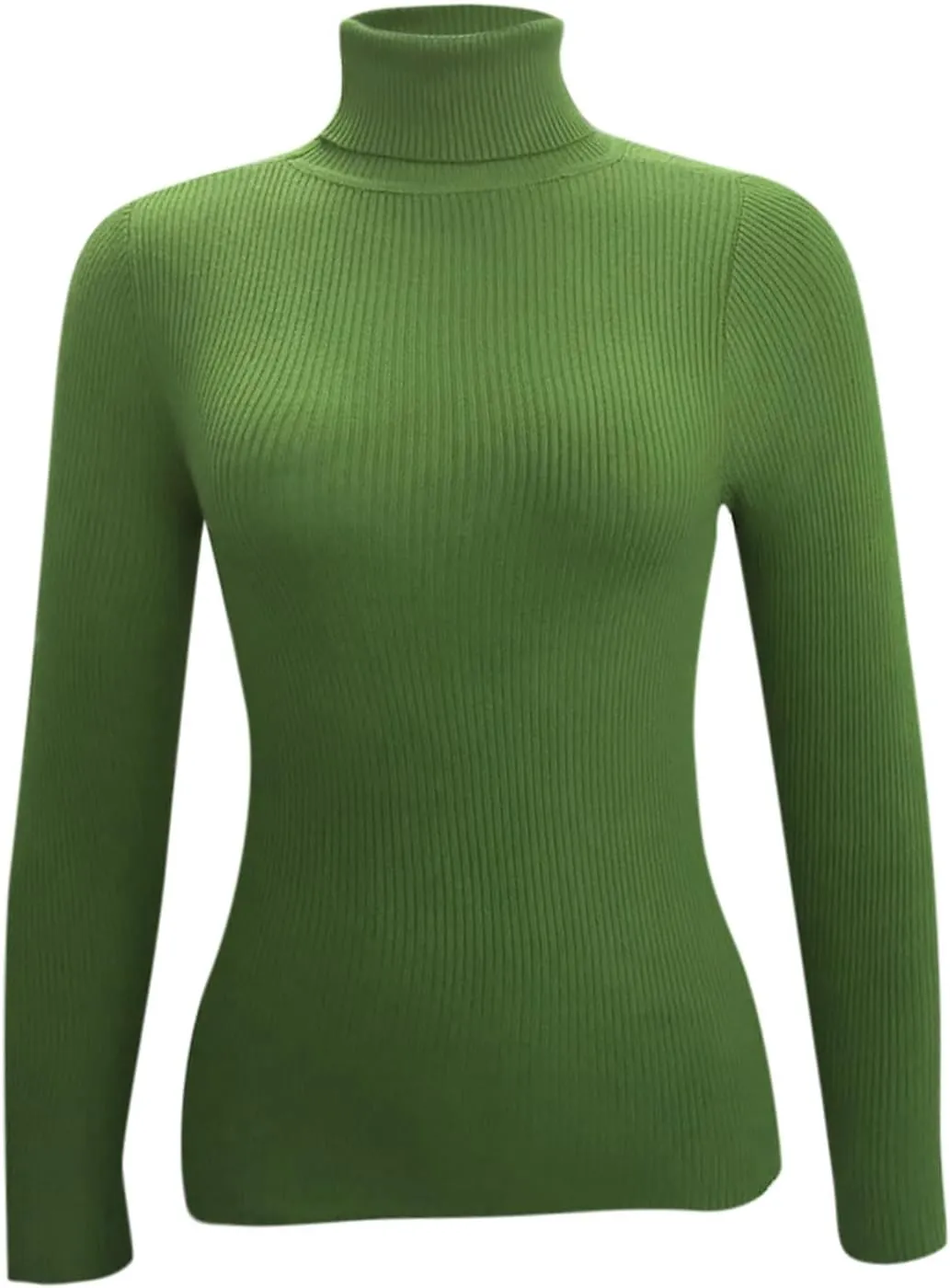 Womens Long Sleeve Turtleneck Rib Knit Slim Fit Shirts Basic Tee Plain Casual T-Shirt Going Out Tops Spring Outfits