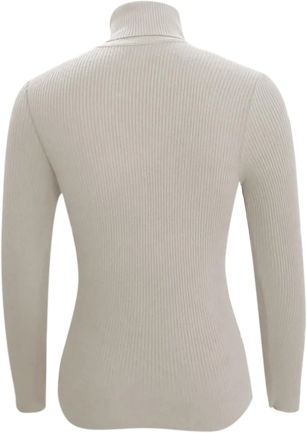 Womens Long Sleeve Turtleneck Rib Knit Slim Fit Shirts Basic Tee Plain Casual T-Shirt Going Out Tops Spring Outfits