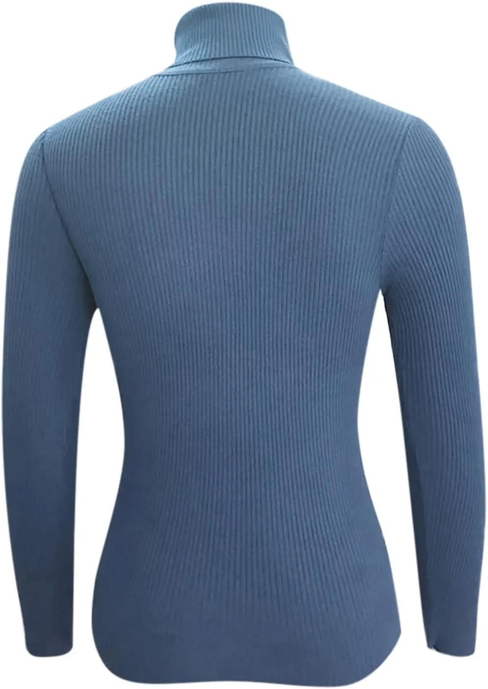 Womens Long Sleeve Turtleneck Rib Knit Slim Fit Shirts Basic Tee Plain Casual T-Shirt Going Out Tops Spring Outfits