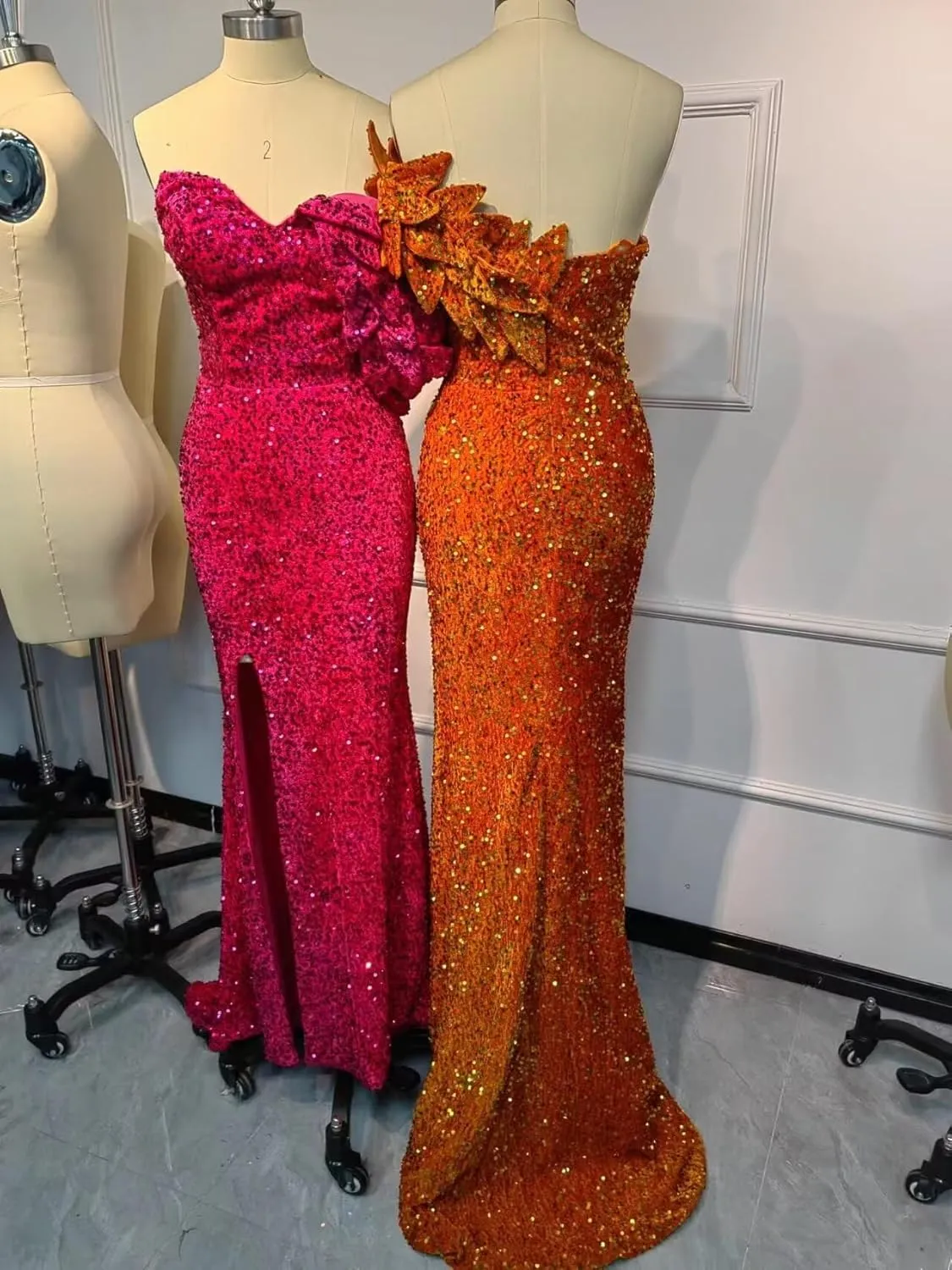 Women's One Shoulder Prom Dresses Mermaid Bodycon Long Formal Sparkly Evening Wedding Party Ball Gown