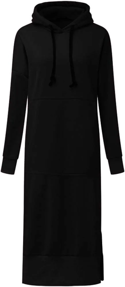 Womens Oversized Sweatshirt Dress Hoodies Pullover Long Sleeve Hoodie Dress for Women Hooded Sweatshirts Mini Dress