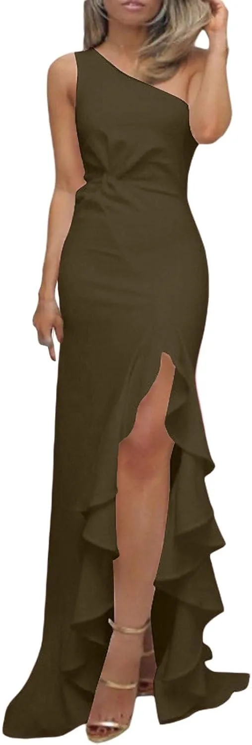 Women's Satin Bridesmaid Dresses Women Sleeveless V Neck Wedding Dress Elegant Party Evening Slim Maxi Dresses
