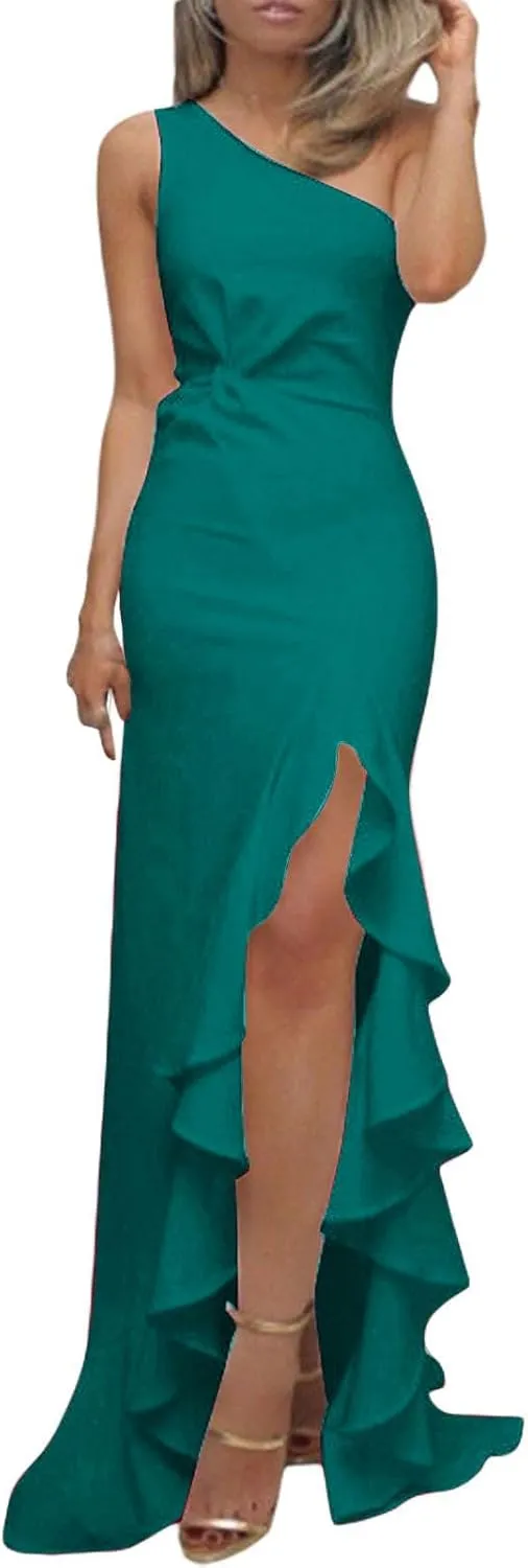 Women's Satin Bridesmaid Dresses Women Sleeveless V Neck Wedding Dress Elegant Party Evening Slim Maxi Dresses