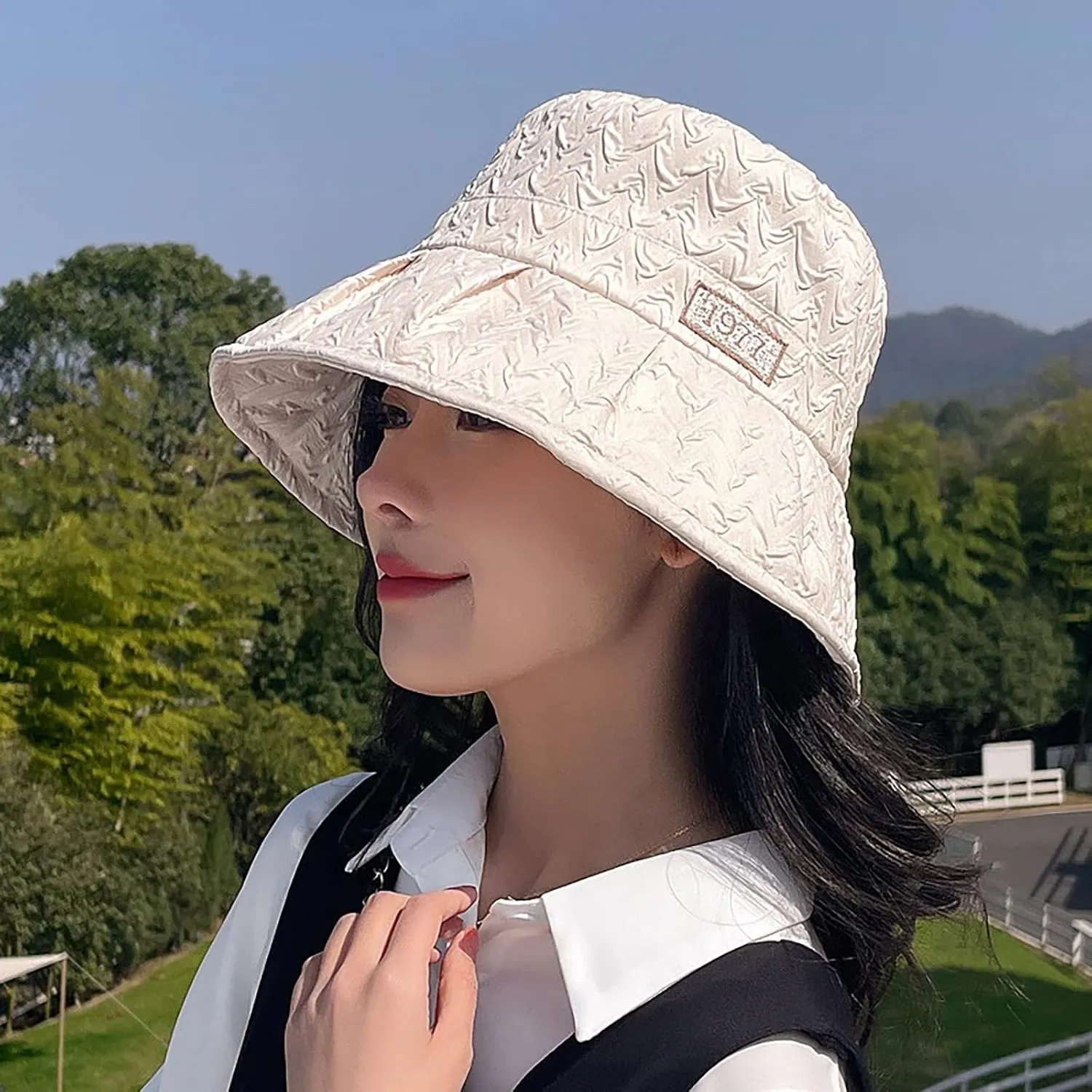 Women's Solid Colors Bucket Hats Wide Brim Sun Hats Outdoor Summer Travel Hiking Beach Fisherman Cap