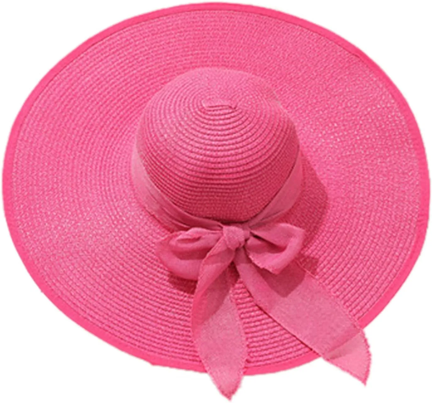 Women's Solid Sun Straw Roll Up Vintage Panama Beach Travel Hat