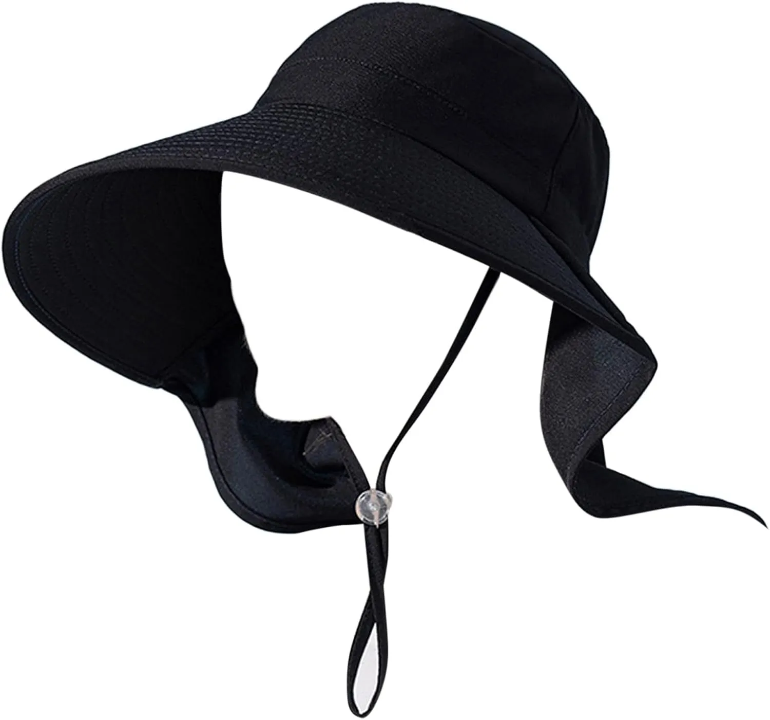 Womens Wide Brim Ponytail Hole Hats Sun Protection Hat UPF 50  Foldable Hiking Caps with Neck Flap Safari Cap with Flaps