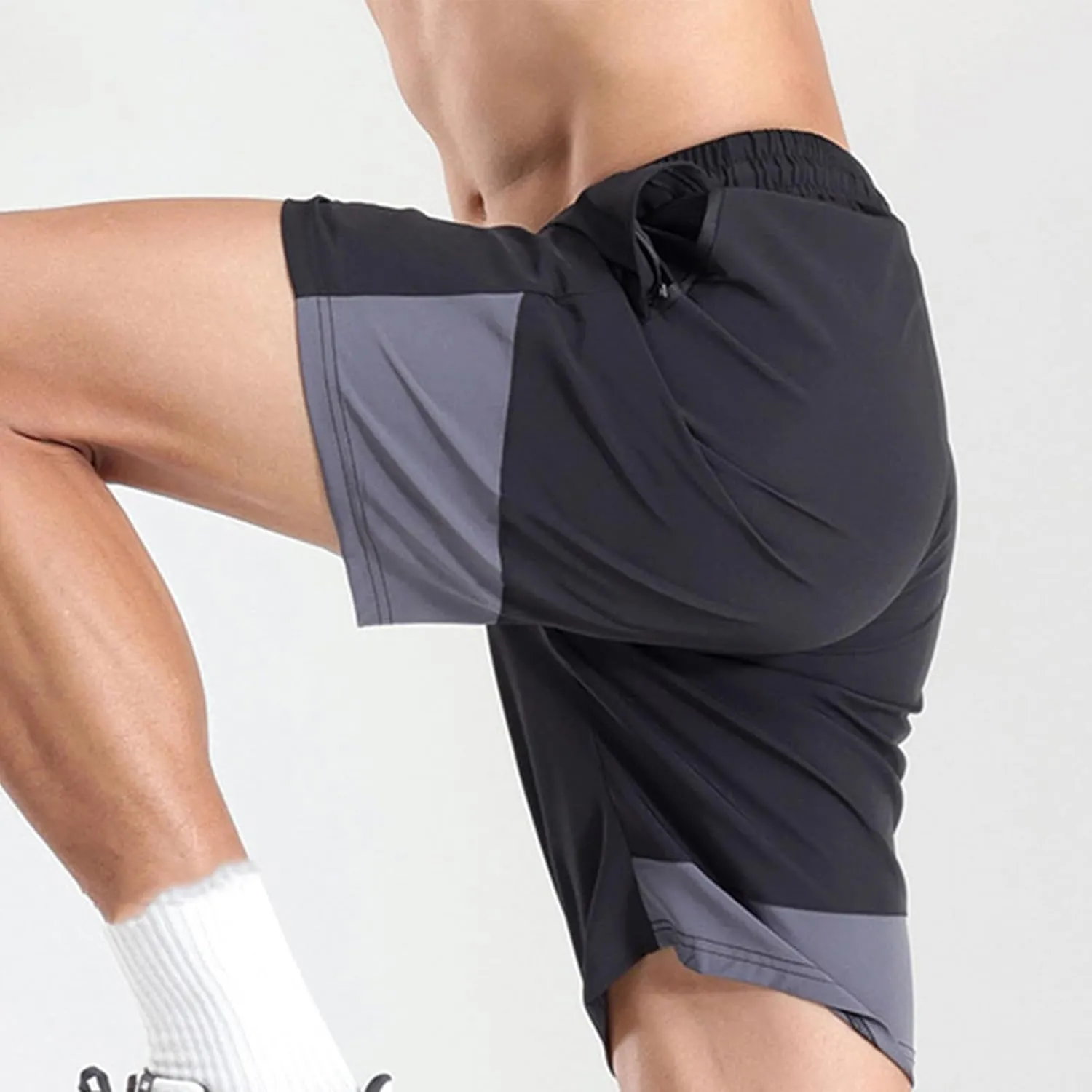 Xiaojmake Mens 7" Pursuit Running Shorts Quick Dry Athletic Short with Zipper Pockets Short Unlined Workout Running Shorts