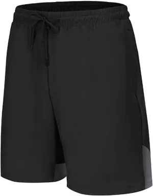 Xiaojmake Mens 7" Pursuit Running Shorts Quick Dry Athletic Short with Zipper Pockets Short Unlined Workout Running Shorts