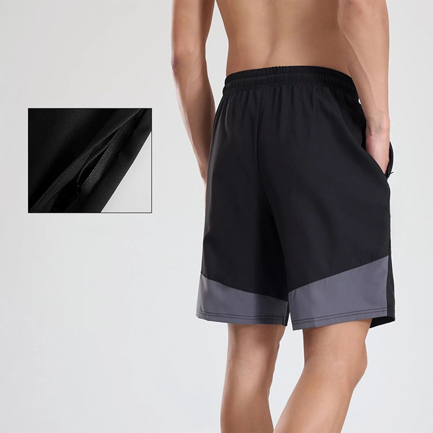Xiaojmake Mens 7" Pursuit Running Shorts Quick Dry Athletic Short with Zipper Pockets Short Unlined Workout Running Shorts