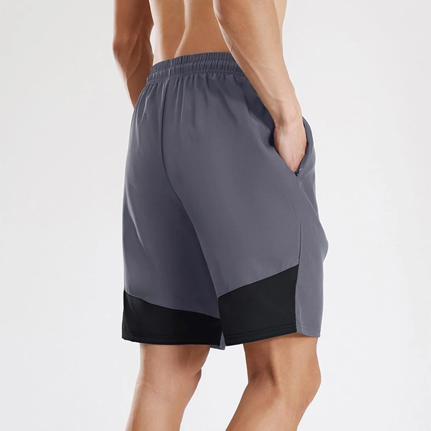 Xiaojmake Mens 7" Pursuit Running Shorts Quick Dry Athletic Short with Zipper Pockets Short Unlined Workout Running Shorts