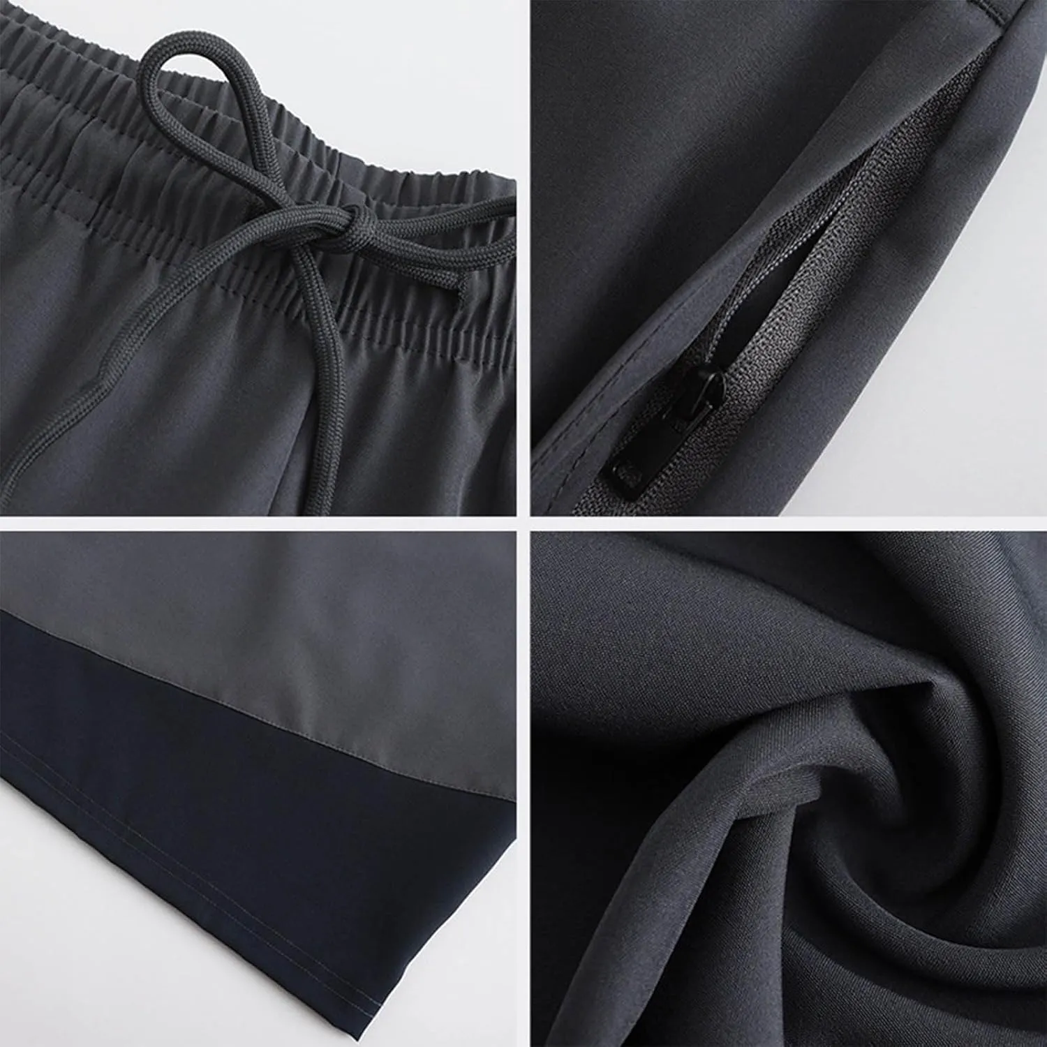 Xiaojmake Mens 7" Pursuit Running Shorts Quick Dry Athletic Short with Zipper Pockets Short Unlined Workout Running Shorts