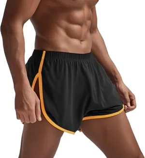 YINYOUYU Mens Running Shorts Gym Athletic Workout Bodybuilding Short Shorts