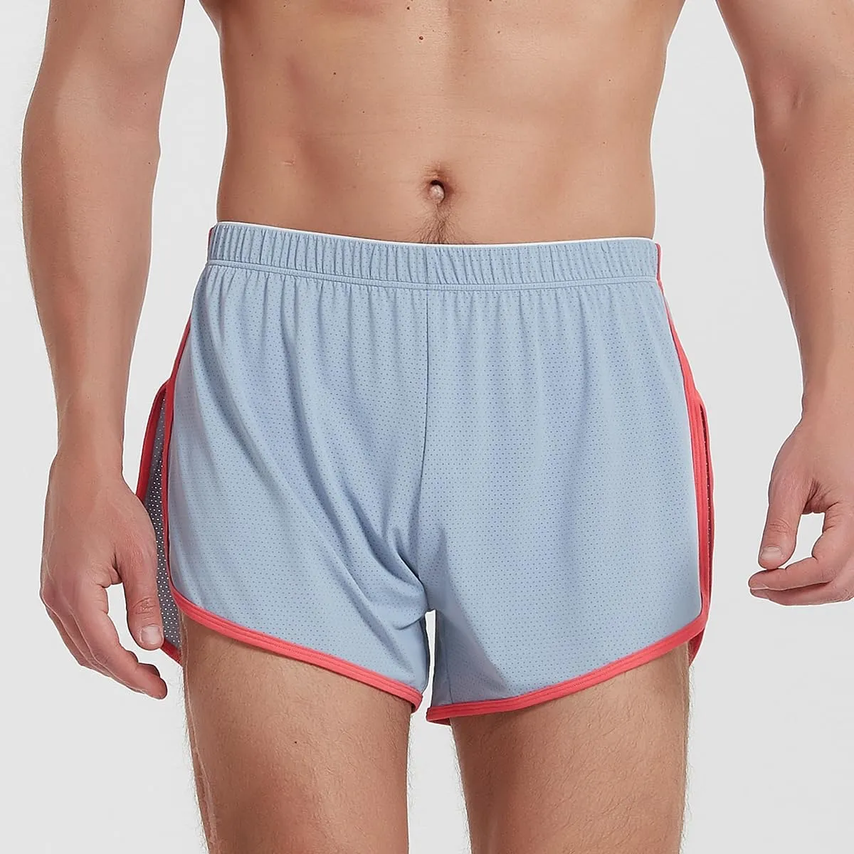 YINYOUYU Mens Running Shorts Gym Athletic Workout Bodybuilding Short Shorts