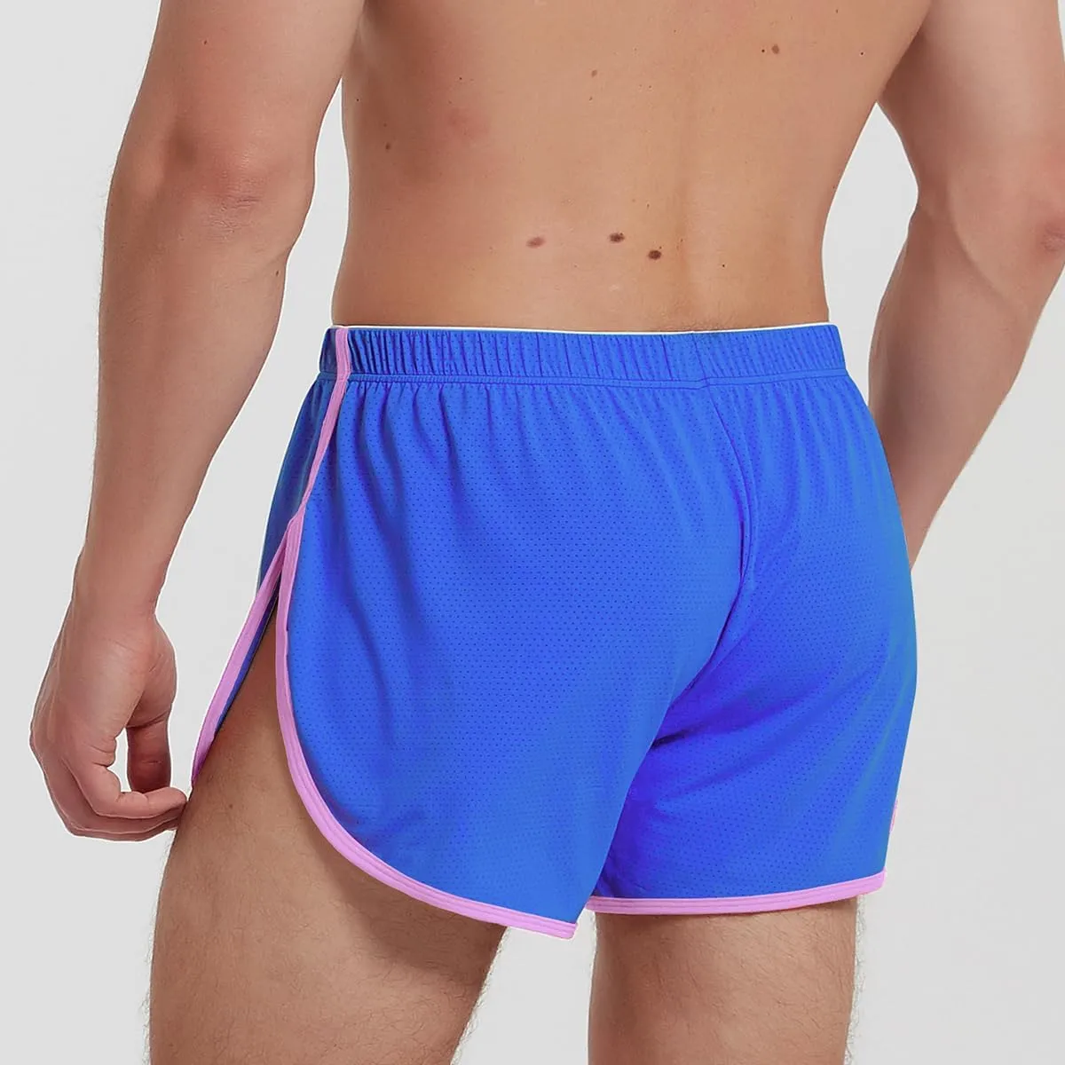YINYOUYU Mens Running Shorts Gym Athletic Workout Bodybuilding Short Shorts