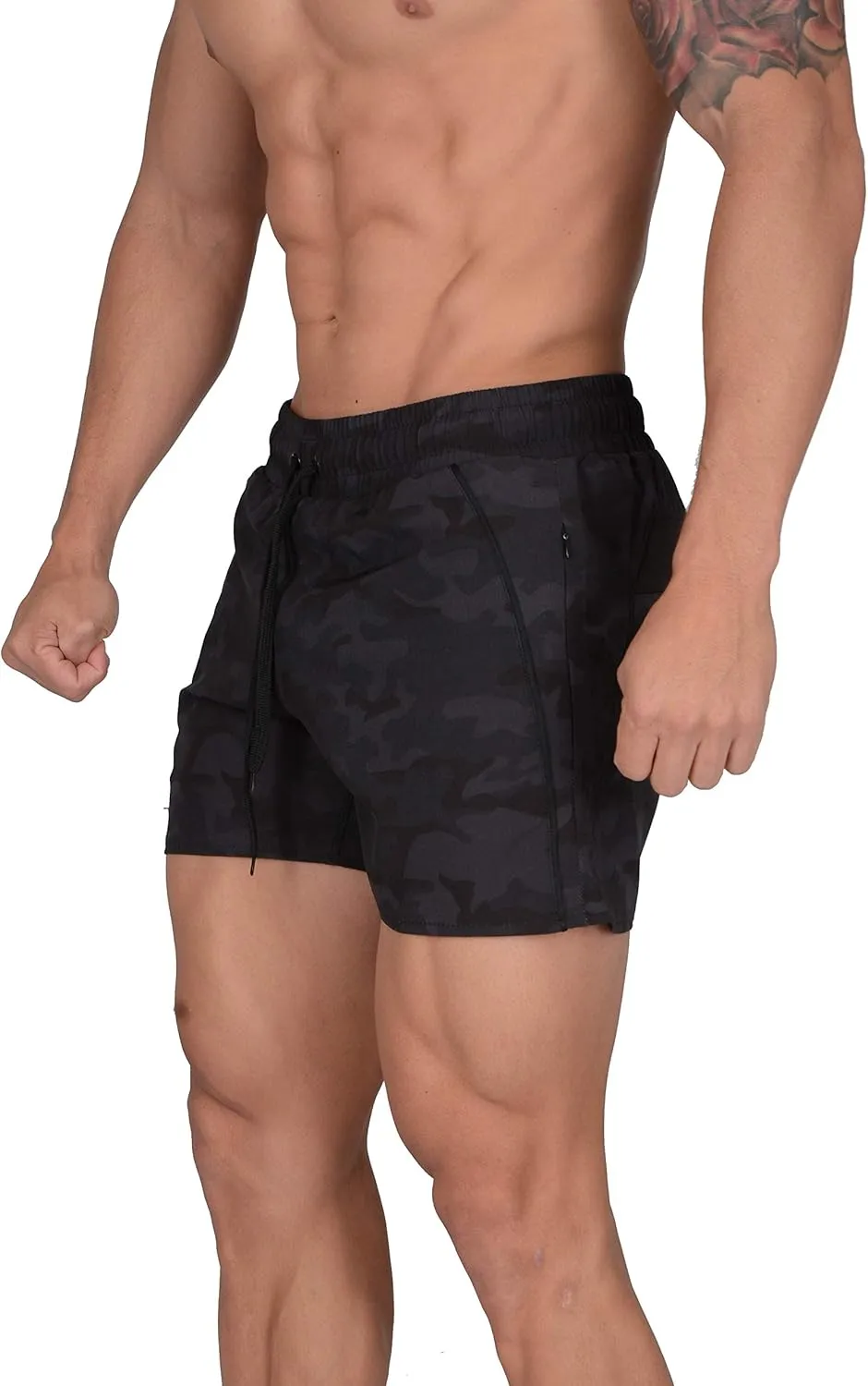 YoungLA Men's Bodybuilding Gym Running Shorts 101